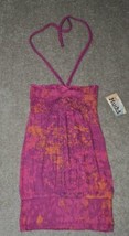 Womens Halter Tunic Jr Girls Mudd Braided Pink Tie Dye Tank Top-size M - £6.22 GBP