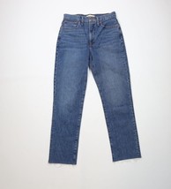 Madewell Womens Size 27 Tapered Leg Denim Trousers Jeans Blue Stretch - $49.45