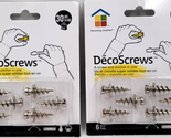 DecoScrews Drywall Anchors Holds 30 lbs 6 Pack All in One Hanger Lot of 2 - £6.24 GBP