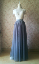 Wedding Gray Tulle Skirts Bridesmaids Plus Size Full Tulle Skirt Outfit image 2