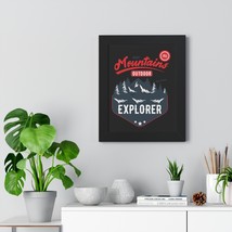 Framed Vertical Poster - Mountains Outdoor Explorer | Perfect Gift for C... - £48.55 GBP+