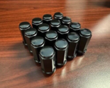SET OF 16 BLACK SPLINE LUG NUTS 14X1.52&quot; / 60 DEGREE CONICAL CONE NEW - $20.85