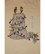 Old Navy Everywear Reindeer Cat Tangled Christmas Lights Antlers T-Shirt... - $20.24 CAD