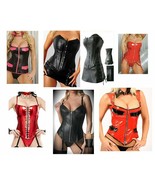 Wholesale LOT 10 Vinyl Faux Leather CORSETS Thong Sets-HALLOWEEN Costume... - $217.79