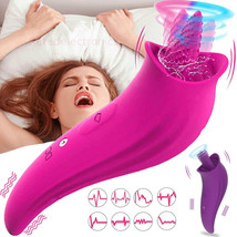 Clit Licking Vibrator Tongue Oral Massager G Spot Dildo Adult Sex Toys f... - £11.95 GBP