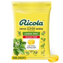 Ricola Sugar Free Lemon Mint Herbal Cough Suppressant Throat Drops, 105c... - $329.36 MXN