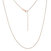 Sterling Silver 1mm Snake Chain - Rose Gold Plated - £31.13 GBP