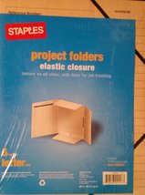 Staples Project Folders - Elastic Closure - 5 folders, lettersize - £22.92 GBP