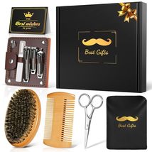 Full Grooming Kit Beard Brush &amp; Comb, Scissors, Nail Clipper Set, Gifts ... - $290.49 MXN