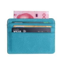 Fashion Lizard Pattern Leather Business Card Holder Driver License Multi... - $22.06