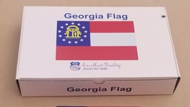 Georgia 3&#39;x5&#39;  Flag Embroidered 100% Organic Hemp in Gift Box - £38.25 GBP