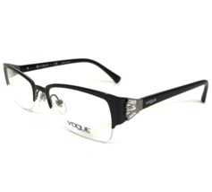 Vogue Eyeglasses Frames VO4014-B 352 Black Half Rim Clear Crystals 52-18... - $59.39