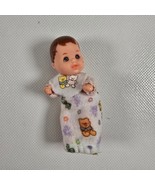 Mattel Barbie Baby Krissy Doll Brown Hair Blue Eyes 3.5” With Sleeper Bi... - $9.90