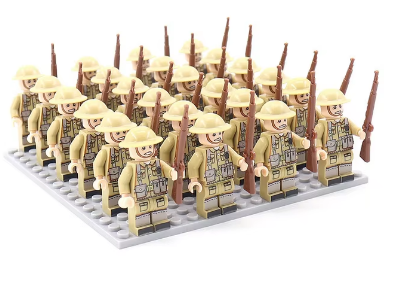 WW2 24pcs/Lot Military Soldiers Building Block Figures Bricks Toy British Army C