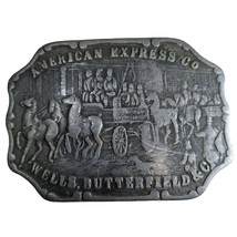 Belt Buckle American Express Wells Butterfield Rodeo Country Western Horse Vtg - £7.98 GBP