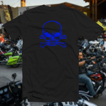 Skull &amp; Crossed Bones COTTON T-SHIRT Sturgis Dayton Bike Week Club Biker Cycle - £14.17 GBP+