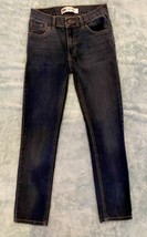 Levis 510 Boys Skinny Jeans Size 14 Reg 27x27 Dark Wash Adjustable Waist - £11.13 GBP