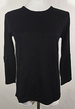 Jaclyn Smith Collection Womens Top Small Black Bell Sleeve Acrylic Sweat... - £7.81 GBP