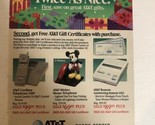 1991 AT&amp;T Phone Center Christmas Vintage Print Ad Advertisement pa21 - $5.93
