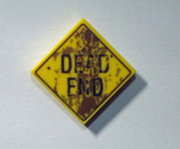 Toys Dead End Rusty Sign 2X2 Horror construction piece Minifigure Custom... - $2.50