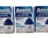 Rohto All-In-One Multi-Symptom Relief Cooling Eye Drops, 0.4 oz Pack 3 - £21.74 GBP