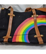 Modcloth LGBT Gay Pride Rainbow Tote Strapped Handbag Black Brown - $61.10 CAD