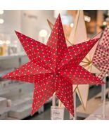 Ikea STRALA Star Christmas Lamp Shade / Table Lamp Red Green 19" New - €15,79 EUR