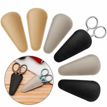 6 Pieces Scissors Sheath Safety Leather Scissors Cover Protector Colorfu... - $15.19