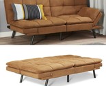 Memory Foam Futon Sofa Bed Couch Sleeper Convertible Foldable Loveseat F... - £120.05 GBP
