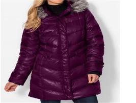 Women&#39;s Outerwear winter Down fur hooded parka down coat jacket plus XL ... - £131.44 GBP