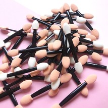 30/50pcs Disposable Dual Sided Eyeshadow Brush Sponge Tipped Oval Makeup Applica - £22.90 GBP
