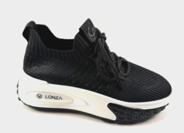Lonza 199443 Black Embellished Fashion Platform Sneaker - $1,946.62 MXN