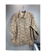 D.P.S Womens Zip Front Shirt Jacket Beige White Python Snakeskin Print S... - $34.97 CAD