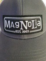 Magnolia Waco TX  Ball Cap Gray Mesh Back with Adjustable Strap - £7.97 GBP