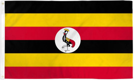 3x5 Uganda Ugandan Africa Super-Poly Flag 3&#39;x5&#39; House Banner Fade Resistant - £6.65 GBP