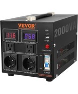 VEVOR Voltage Converter Transformer 2000 Watt Step Up/Down Convert 110-2... - $75.62 CAD