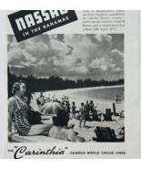 1938 Cunard White Star Line Cruises Advertisement Carinthia Ship Nautica... - $24.99