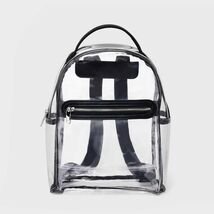 Wild Fable Mini Dome Backpack Clear 10.5&quot; Zip Closure College Use - $316.58 MXN