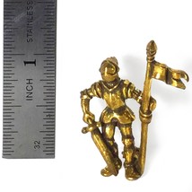 Vintage Gold Finish Knight w/ Sword Figural Lapel Pin - (Circa 1950&#39;s) C... - $27.89