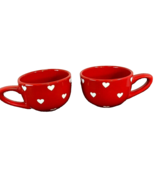 Terramoto Coffee Tea Mug Cup Red White Heart Chili Soup Noodle Bowl 18oz - $19.00