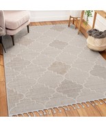 Cream Trellis Rug: Loom &amp; Luxe 8x10 Outdoor - $2,994.41 MXN