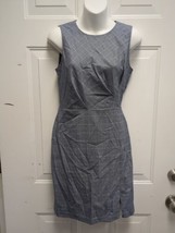 Banana Republic Dress Womens Size 0 Blue Plaid Sheath Business - £12.52 GBP