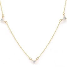 14K Gold Diamond Chain Necklace - £253.01 GBP