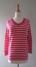 JUICY COUTURE Angel Stripe Chain knit Pullover Wool/cotton blend size  S - £37.98 GBP