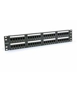 Cat5e 48 Ports UTP Patch Panel Frame 50U Electroplate by Aucas Dust-Proo... - $38.45 CAD
