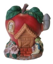 Busy World Of Richard Scarry Red Ceramic Apple House Small Table Lamp Light - £23.04 GBP