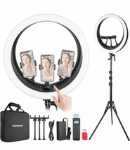 NEEWER Ring Light RP18H 18” with Stand and 3 Phone Holders, 2.4G, Touch ... - $98.51