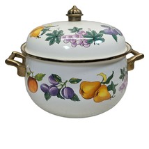 Tabletops Unlimited Casserole Essence Fruit Border Covered Cookware 8 Qt... - £54.81 GBP
