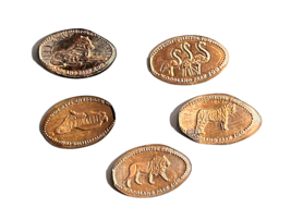Woodland Park Zoo - Seattle, WA- Elongated pennies - Set of 5 - $9.45