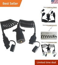 Weather-Resistant 7-Way to 4-Way Trailer Adapter: Double Coiled Flexibility - $41.00